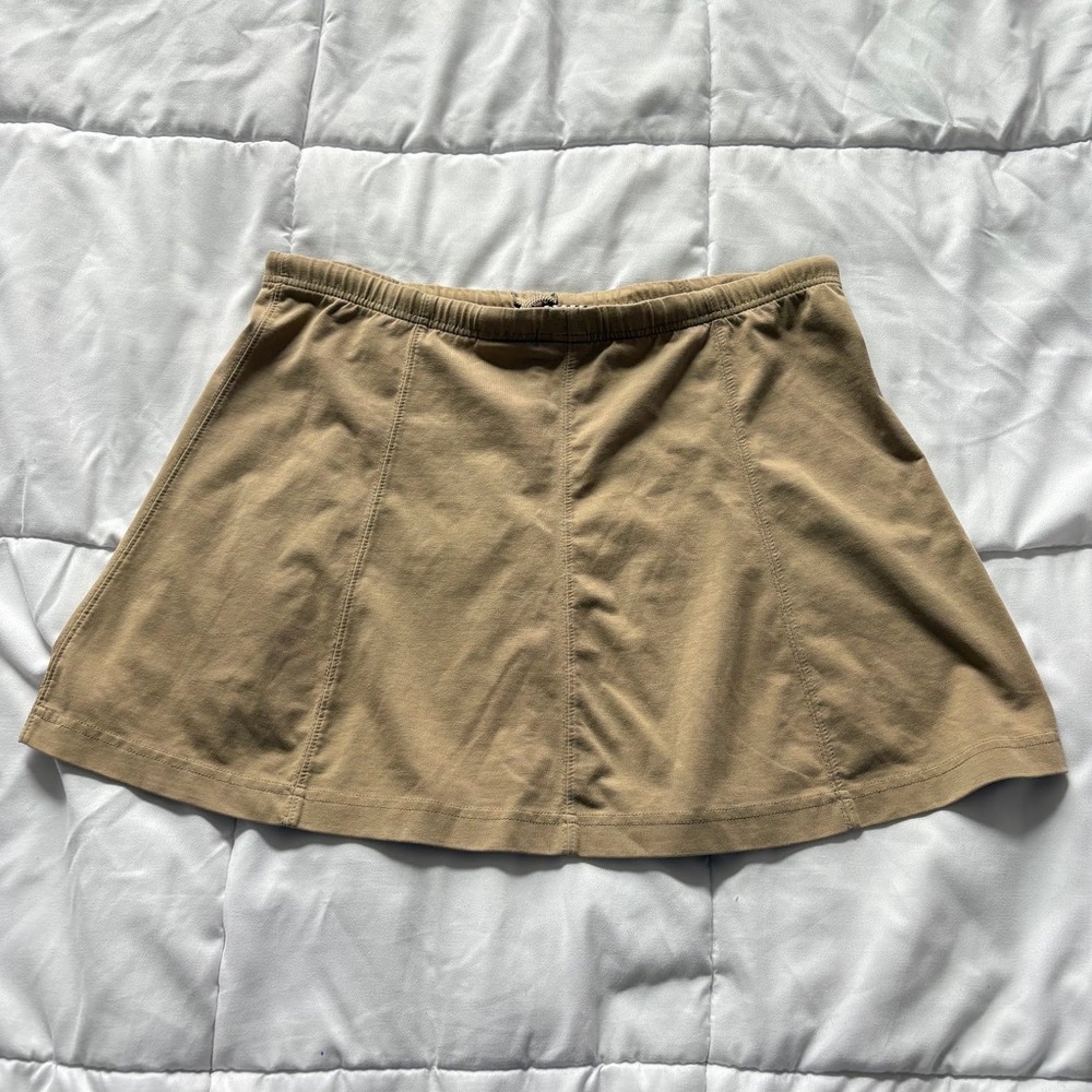 Vintage Nike Skirt Womens Medium Court Tennis Golf Tan Khaki Athletic Preppy - Picture 7 of 7